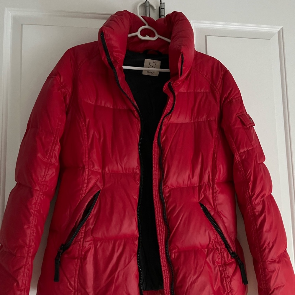 SAM NYC RED PUFFER JACKET